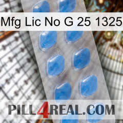 Mfg Lic No G 25 1325 22
